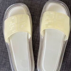 Tory Butch Clear Slide Jelly Sandals